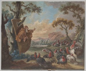 Singe prêchant aux dindes
