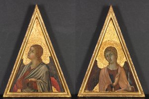 Pinacle avec ange (paire) - circle of Niccolò di Segna