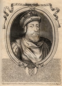 Portrait de Childebert Ier, roi des Francs - Gravure de 
