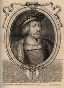 Portrait de Thierry III (ca. 657-691), roi des Francs de Neustrie (673-675) et roi de tous les Francs (679-691) - Théodoric III, roi de Neustrie (673-675) et roi de tous les Francs (679-691) - de Larmessin