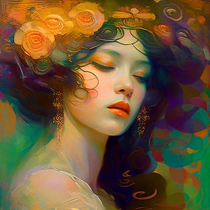 Portrait abstrait de beau visage de femme