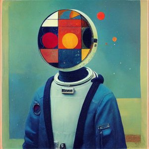 Peinture abstraite, astronaute russe, Art mural | Impressions sur toile