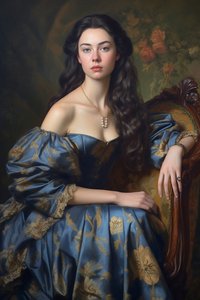 Belle dame, portrait vintage | Impressions sur toile