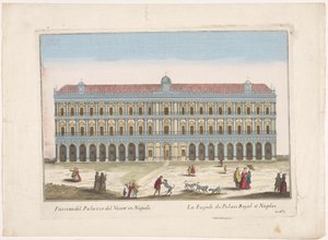Vue du Palazzo Reale à Naples - familie Remondini (attributed to)