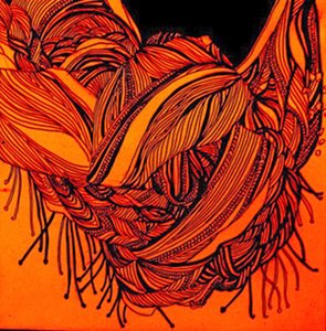 Foulard rouillé, 2016 (techniques mixtes) - linda arthurs