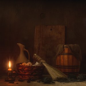 Nature morte rustique avec des bougies - magnola