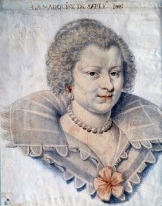 Portrait de Magdeleine de Souvre, Marquise de Sablé - or Dumoustier Daniel Dumonstier