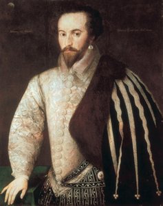 Portrait de Sir Walter Raleigh (1554 - 1618). Peinture attribuée à Federico Zuccaro (ou Zuccari) (1549 - 1609). 1588. Londres, National Portrait Gallery