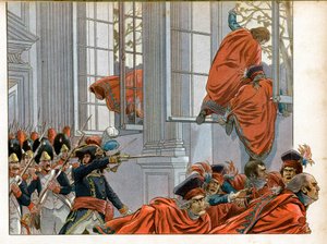 Consulat : Joachim Murat entre dans la Chambre du Conseil des Cinq-Cents avec 50 hommes pour chasser les sénateurs lors du coup d