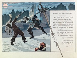 Illustration du livre « Les épées de France » : Duel entre un mousquetaire et un garde du cardinal