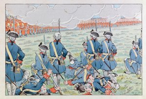 Illustration du livre « Les épées de France » : La bataille de Fontenoy le 11 mai 1745 - pseudonym for Onfray de Breville Jacques Job