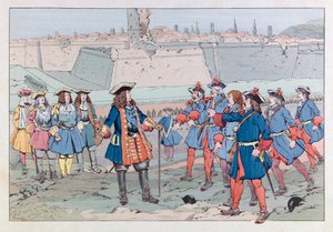 Jacques Marie Gaston Onfray de Breville dit JOB (1858 - 1931); Illustration tirée du livre « Les épées de France » : Le maréchal de Villars reprend la ville de Douai le 27 août