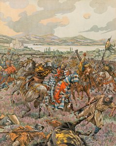 Jacques Marie Gaston Onfroy de Breville dit JOB (1858-1931) - Histoire de la Belgique : Jean Ier duc de Brabant victorieux à la bataille de Woeringen en 1288 pendant la guerre de succession du Limbourg et donne l