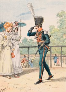 Jacques Marie Gaston Onfroy de Breville dit JOB (1858-1931) - Tenue des troupes françaises en tout temps : Chasseur du duc de Berry, Collection privée - pseudonym for Onfray de Breville Jacques Job