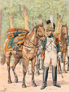 Jacques Marie Gaston Onfroy de Breville dit JOB (1858-1931) - Tenue des troupes françaises en tout temps : Dragons de France (1814 - 1815), Collection privée