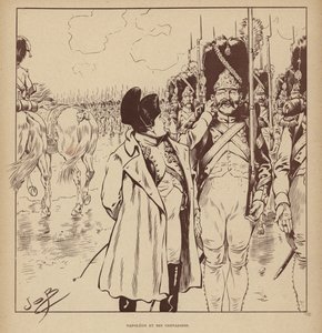 Napoléon et ses grenadiers (lithographie)