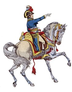 Napoléon à cheval - lithographie de Job (Jacques Onfroy de Bréville) de « Le Grand Napoléon des Petites Enfants » 1893 - pseudonym for Onfray de Breville Jacques Job