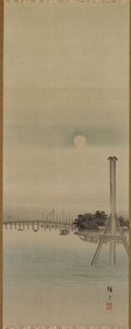 Scène nocturne sur la rivière Sumida - studio of Utagawa Hiroshige