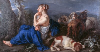 Erminia écrivant le nom de son bien-aimé sur un tronc d