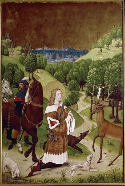 Conversion de Saint Hubert - (active c.1463 c.1490) Master of Wilten