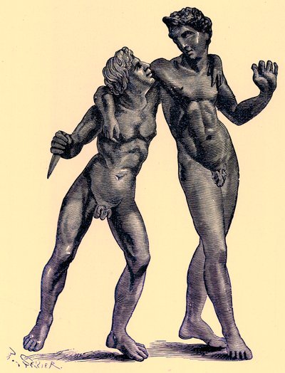 Groupe en bronze trouvé à Palestrina (Praeneste), illustration de 