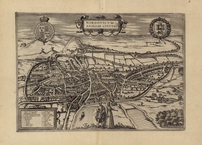 Carte de Norwich, Norfolk - (after) English School