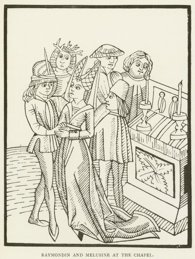 Raymondin et Mélusine à la chapelle - (after) English School
