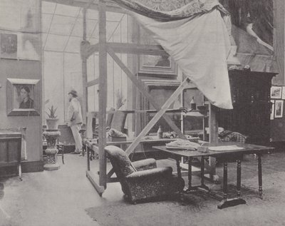 Le peintre français Paul-Albert Besnard dans son atelier - (after) French Photographer