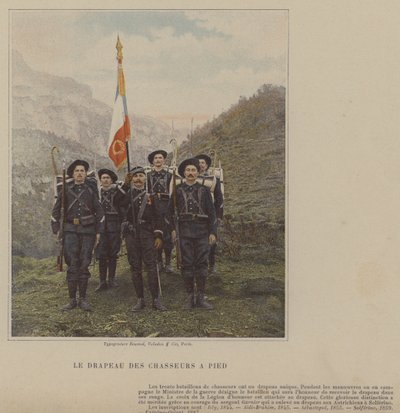 Le Drapeau des Chasseurs à Pied - (after) French Photographer