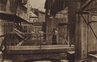 Les bords de la Bièvre au bas de la rue des Gobelins - (after) French Photographer