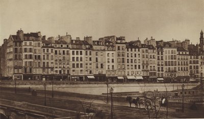 Quai Le Pelletier vers 1855, maintenant partie du quai de Gesvres - (after) French Photographer