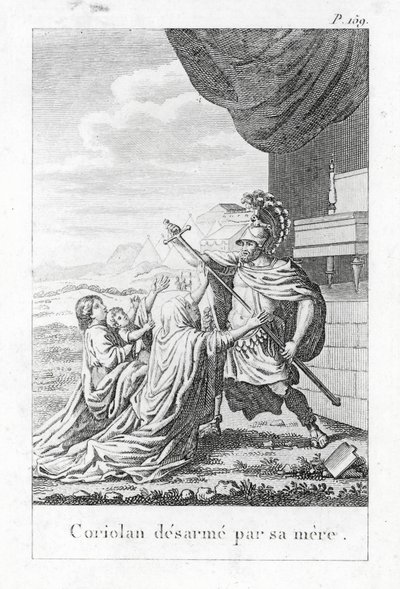 Coriolan désarmé par sa mère - (after) French School