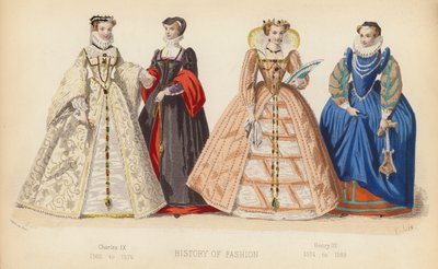 Mode en France : Charles IX 1560 à 1574 ; Henri III 1574 à 1589 - (after) French School