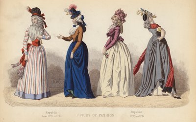 Mode en France : République de 1790 à 1792 ; République 1793 et 1794 - (after) French School