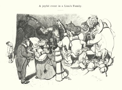 Un événement joyeux dans une famille de lions - (after) German School