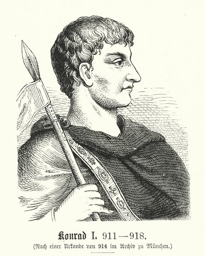 Konrad I, 881-918 - (after) German School