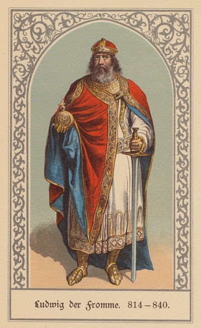 Louis le Pieux, roi des Francs et empereur du Saint-Empire romain germanique - (after) German School