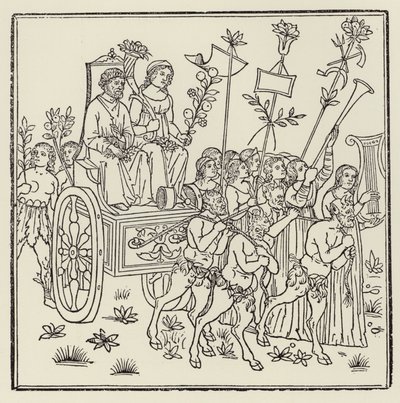 Procession tirant un char - (after) Italian School