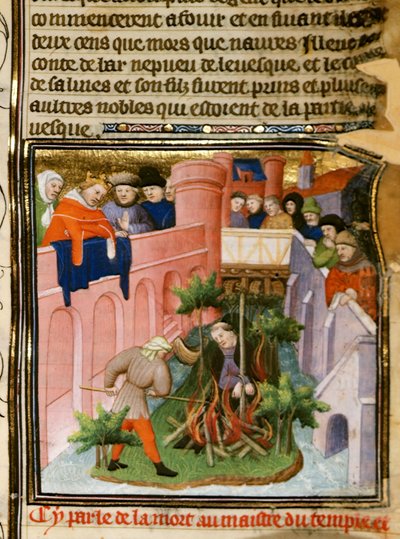 Brûlage du maître des Templiers, de 