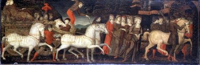 Procession triomphale - panneau de cassone - (attr. to) Master of Stratonice
