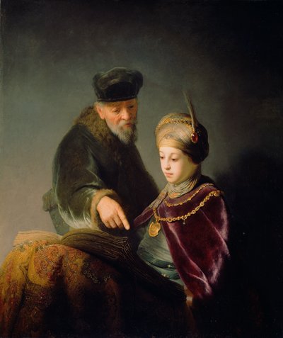 Un jeune érudit et son tuteur, c.1629-30 - studio of Rembrandt Harmensz. van Rijn