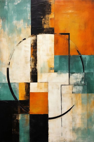 Connaissance mathématique : une perspective abstraite, impression sur toile verticale sur demande - F. Abderrahim