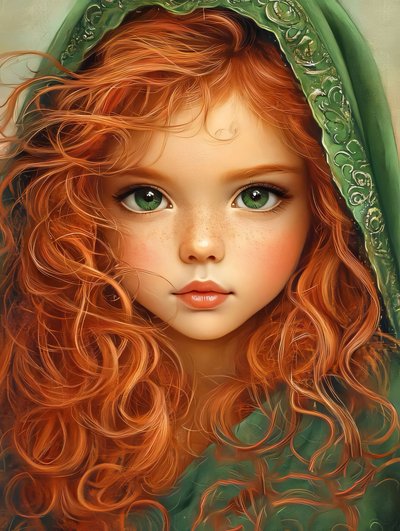 Belle fille aux cheveux roux, impressions sur toile personnalisées en ligne - F. Abderrahim