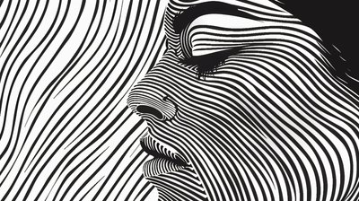 Minimalist Single Line Style, woman face, wall decor | print on demand - F. Abderrahim