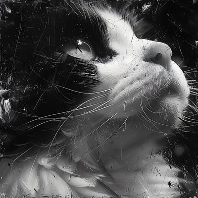 Esquisse minimaliste en noir et blanc d