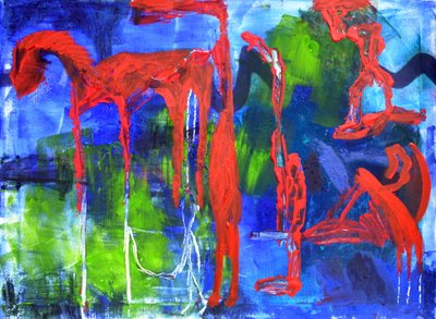 Des hommes sont venus avec des chevaux. Nous n
