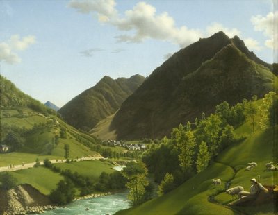 Une vallée dans les Pyrénées - A.L.R.M. Duperraux
