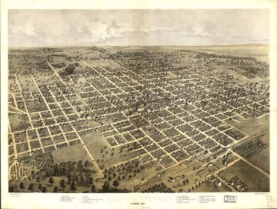 Bloomington, Illinois 1867. LOC 73693345 - A.; Chicago Lithographing Co. Ruger
