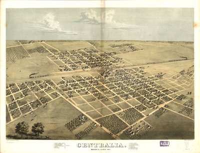 Centralia, Marion Co, Illinois 1867. LOC 73693347 - A.; Chicago Lithographing Co. Ruger