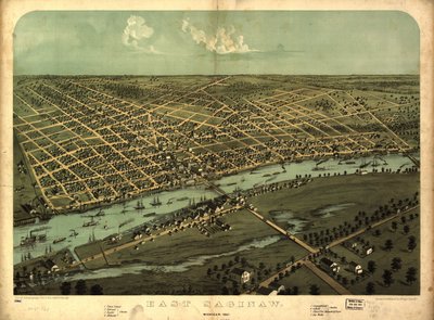 East Saginaw, Michigan, 1867 LOC 80691360 - A.; Chicago Lithographing Co. Ruger